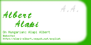 albert alapi business card